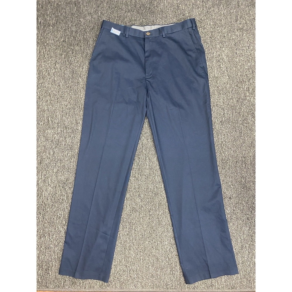 Haggar Men's‎ Premium Comfort Straight-Fit 4Way Stretch Dress Pants 36Wx34L Navy